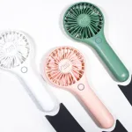 Mini rechargeable handheld makeup fan by MB Cosmetics BZ
