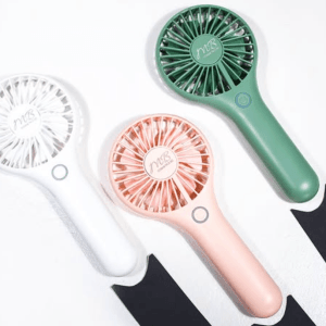 Mini rechargeable handheld makeup fan by MB Cosmetics BZ