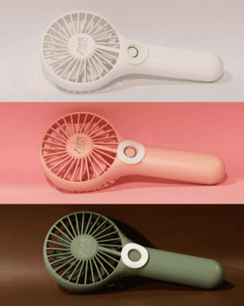 Mini rechargeable makeup fan by MB Cosmetics BZ