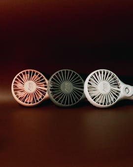 MB Cosmetics BZ compact and travel-friendly rechargeable fan for makeup application